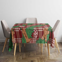 Red Palaka Hawaii Cowboy Christmas Tablecloth Paniolo Mix Maile Lei LT7 - Polynesian Pride
