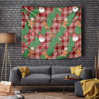 Red Palaka Hawaii Cowboy Christmas Tapestry Paniolo Mix Maile Lei LT7 Red - Polynesian Pride