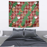 Red Palaka Hawaii Cowboy Christmas Tapestry Paniolo Mix Maile Lei LT7 - Polynesian Pride