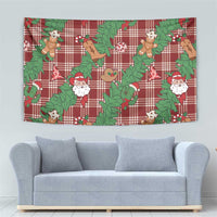 Red Palaka Hawaii Cowboy Christmas Tapestry Paniolo Mix Maile Lei LT7 - Polynesian Pride