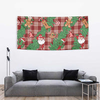 Red Palaka Hawaii Cowboy Christmas Tapestry Paniolo Mix Maile Lei LT7 - Polynesian Pride