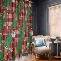 Red Palaka Hawaii Cowboy Christmas Window Curtain Paniolo Mix Maile Lei LT7 - Polynesian Pride