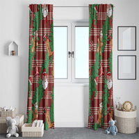 Red Palaka Hawaii Cowboy Christmas Window Curtain Paniolo Mix Maile Lei LT7 - Polynesian Pride