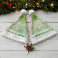 Tahiti Tiare Marble Glaze Christmas Santa Hat Spring Green LT7 - Polynesian Pride