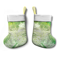 Tahiti Tiare Marble Glaze Christmas Stocking Spring Green LT7 - Polynesian Pride