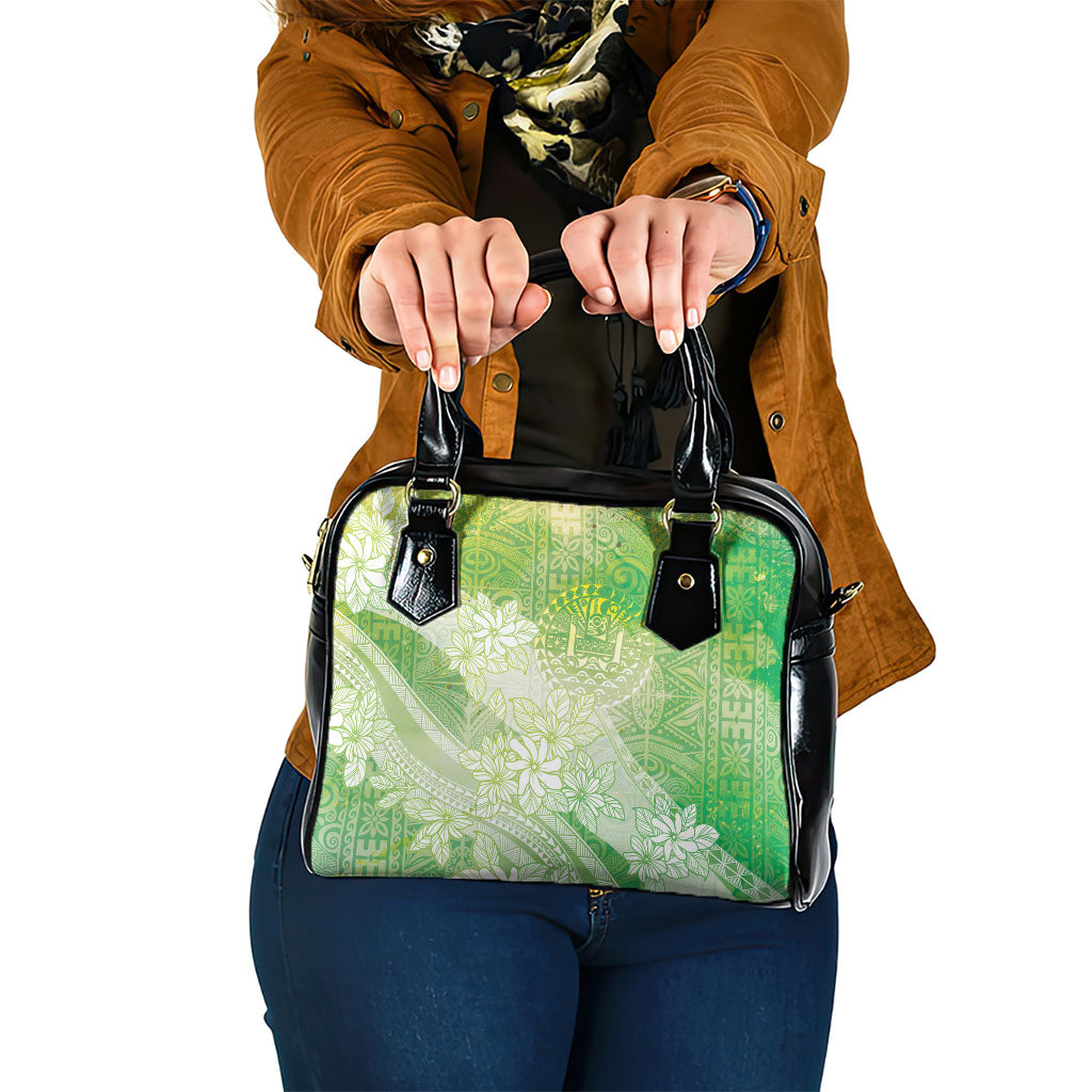 Tahiti Tiare Marble Glaze Shoulder Handbag Spring Green LT7 One Size Yellow Green - Polynesian Pride