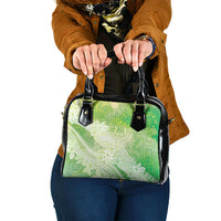 Tahiti Tiare Marble Glaze Shoulder Handbag Spring Green LT7 One Size Yellow Green - Polynesian Pride