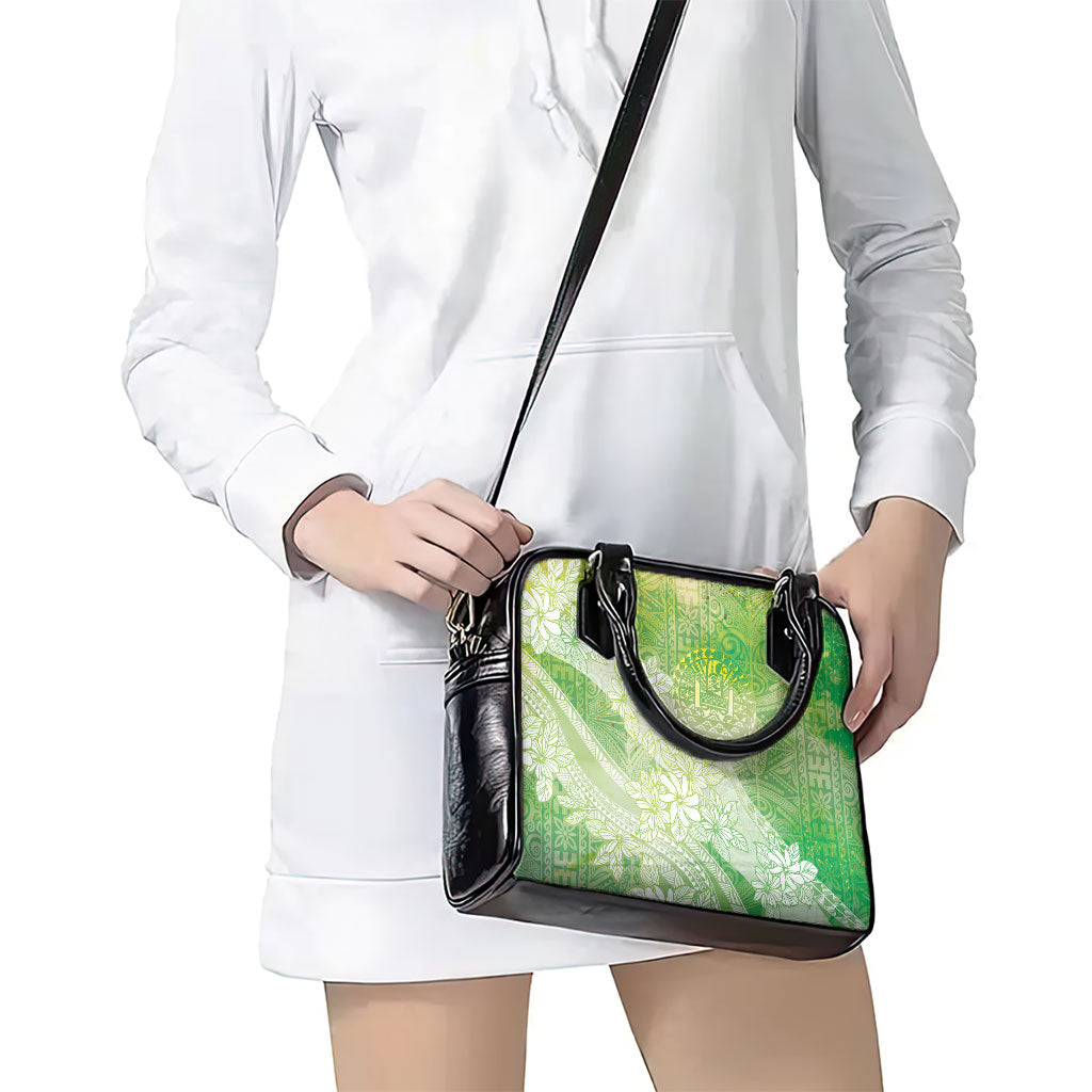 Tahiti Tiare Marble Glaze Shoulder Handbag Spring Green LT7 - Polynesian Pride