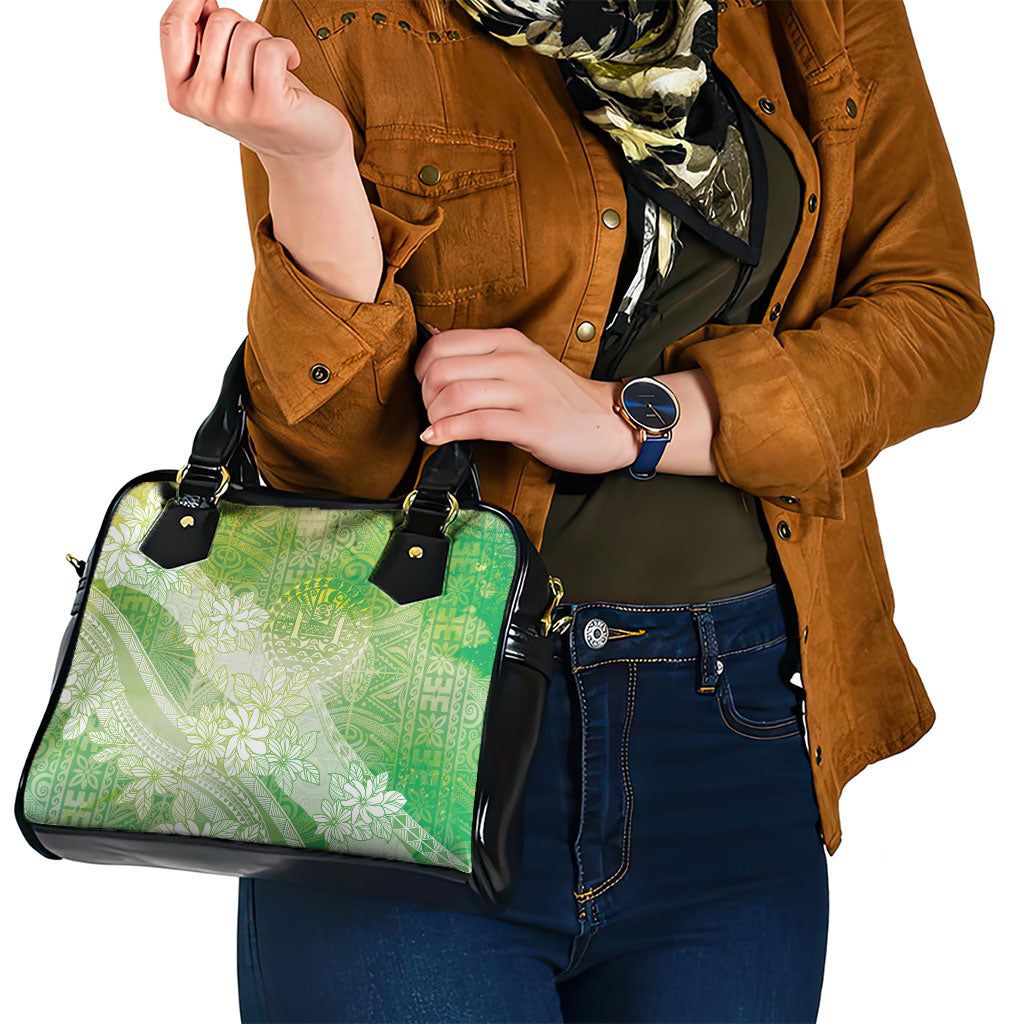 Tahiti Tiare Marble Glaze Shoulder Handbag Spring Green LT7 - Polynesian Pride