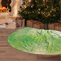 Tahiti Tiare Marble Glaze Tree Skirt Spring Green LT7 - Polynesian Pride