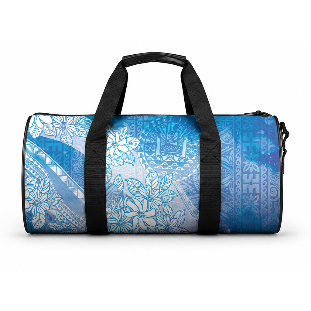 Tahiti Tiare Marble Glaze Duffle Bag Winter Blue LT7 One size Light Blue - Polynesian Pride
