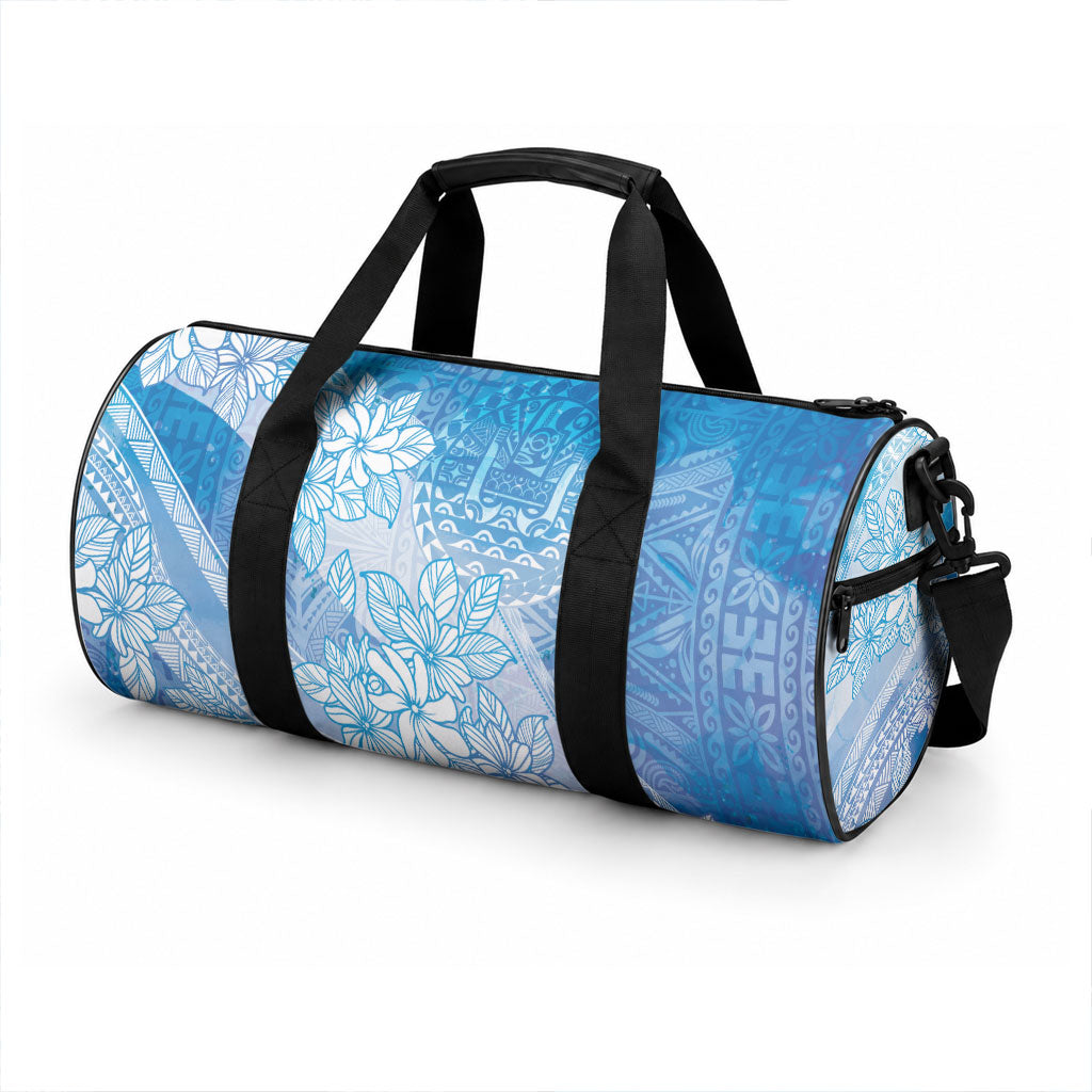 Tahiti Tiare Marble Glaze Duffle Bag Winter Blue LT7 - Polynesian Pride
