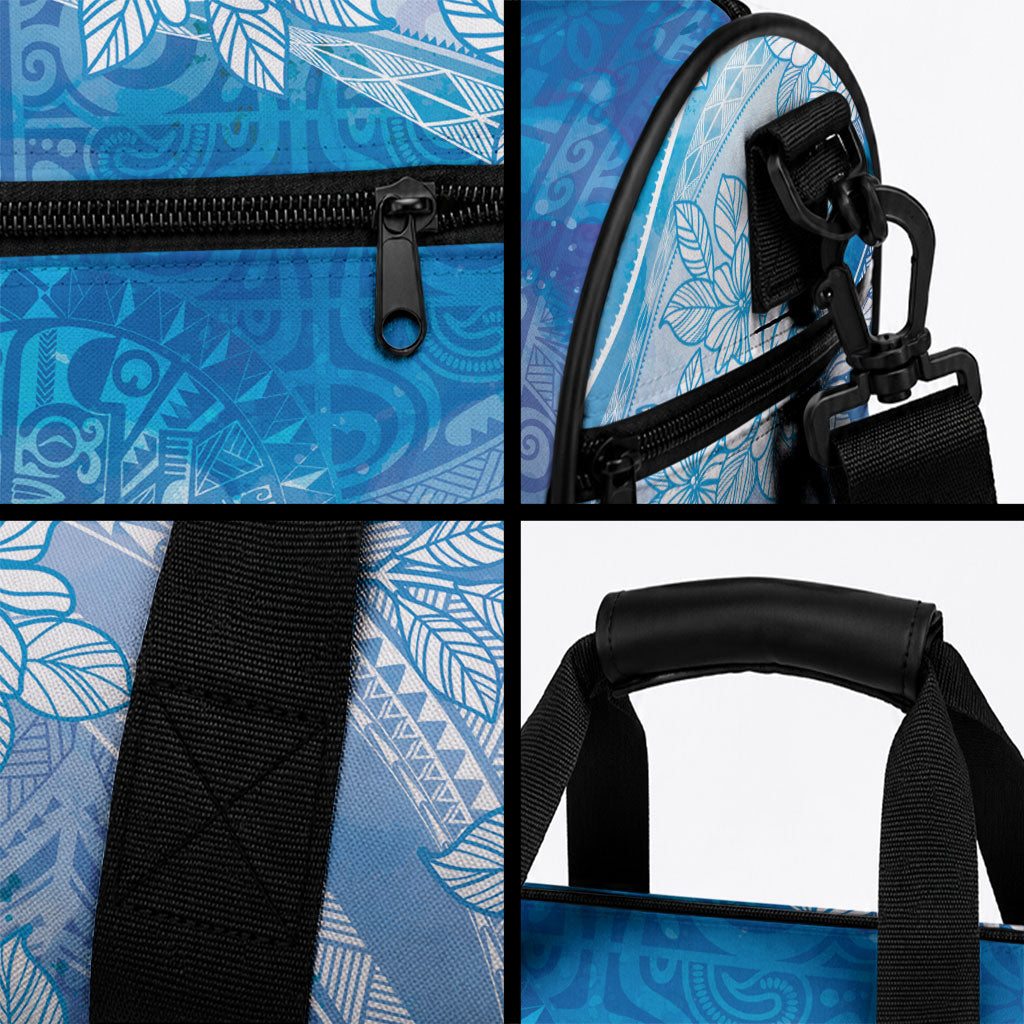 Tahiti Tiare Marble Glaze Duffle Bag Winter Blue LT7 - Polynesian Pride