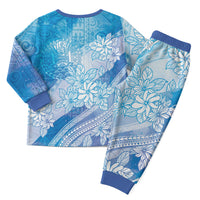 Tahiti Tiare Marble Glaze Christmas Pajama Set Winter Blue LT7 - Polynesian Pride