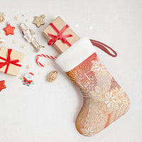 Tahiti Tiare Marble Glaze Christmas Stocking Autumn Red LT7 - Polynesian Pride