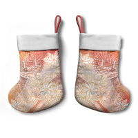 Tahiti Tiare Marble Glaze Christmas Stocking Autumn Red LT7 - Polynesian Pride