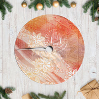 Tahiti Tiare Marble Glaze Tree Skirt Autumn Red LT7 Casual Orange Red - Polynesian Pride