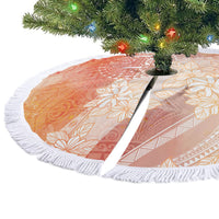 Tahiti Tiare Marble Glaze Tree Skirt Autumn Red LT7 - Polynesian Pride