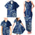 Samoa Siapo Motif Family Matching Tank Maxi Dress and Hawaiian Shirt Classic Style - Bue Ver LT7 - Polynesian Pride