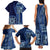 Samoa Siapo Motif Family Matching Tank Maxi Dress and Hawaiian Shirt Classic Style - Bue Ver LT7 - Polynesian Pride