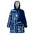 Samoa Siapo Motif Wearable Blanket Hoodie Classic Style - Bue Ver LT7 One Size Blue - Polynesian Pride