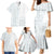 Samoa White Sunday Family Matching Mermaid Dress and Hawaiian Shirt Classic Siapo Style LT7 - Polynesian Pride