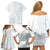 Samoa White Sunday Family Matching Off Shoulder Short Dress and Hawaiian Shirt Classic Siapo Style LT7 - Polynesian Pride