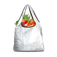 Samoa White Sunday Grocery Bag Classic Siapo Style LT7 1-pack One Size White - Polynesian Pride
