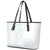 Samoa White Sunday Leather Tote Bag Classic Siapo Style LT7 - Polynesian Pride