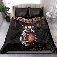 Aotearoa and Australia Indigenous Bedding Set Stand Together For Te Tiriti LT7 - Polynesian Pride