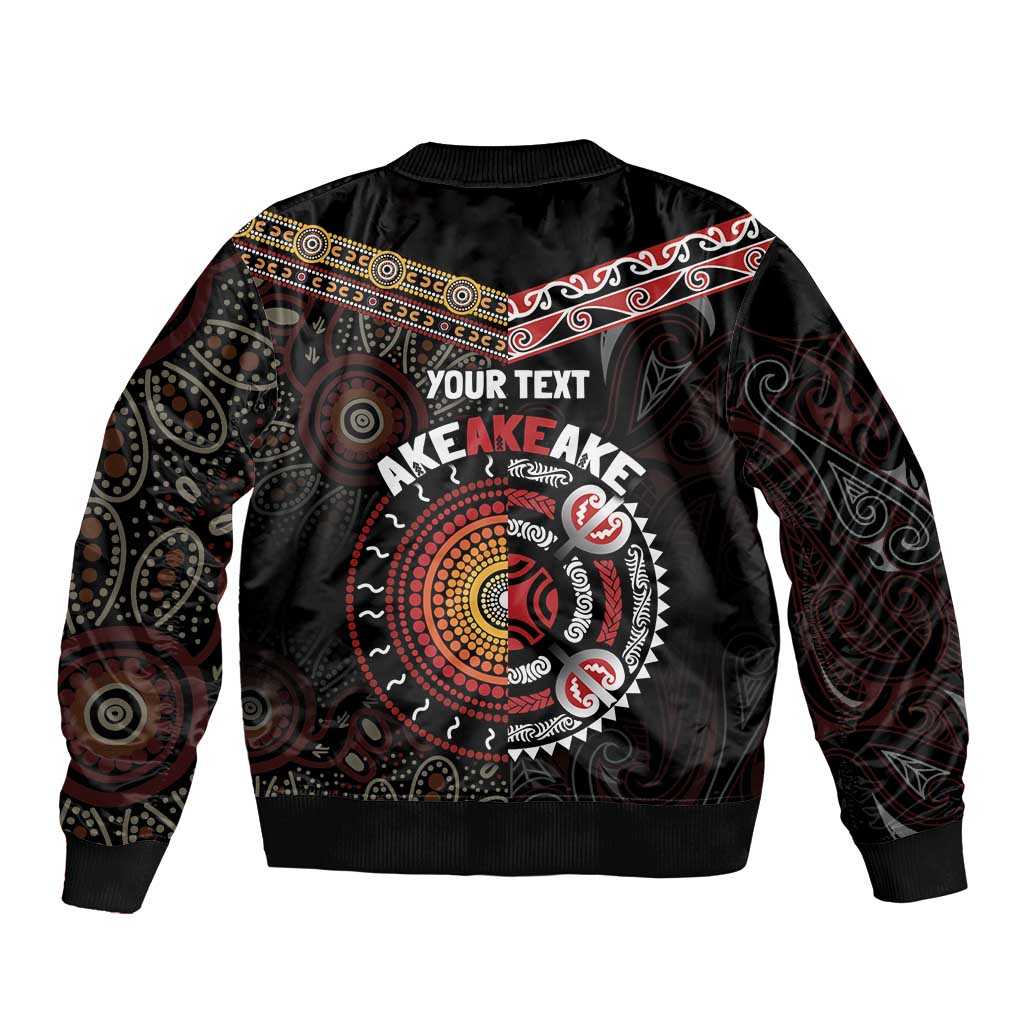 Aotearoa and Australia Indigenous Bomber Jacket Stand Together For Te Tiriti LT7 - Polynesian Pride