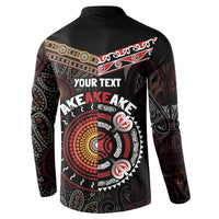Aotearoa and Australia Indigenous Button Sweatshirt Stand Together For Te Tiriti LT7 - Polynesian Pride