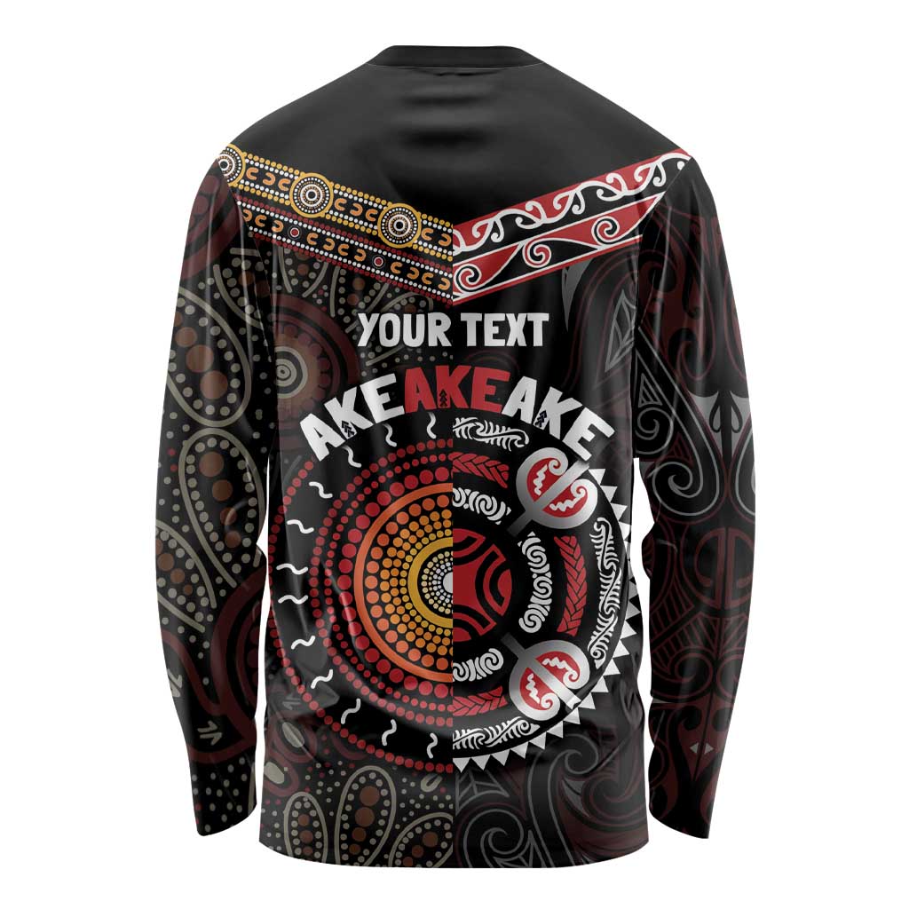 Aotearoa and Australia Indigenous Long Sleeve Shirt Stand Together For Te Tiriti LT7 - Polynesian Pride