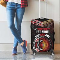 Aotearoa and Australia Indigenous Luggage Cover Stand Together For Te Tiriti LT7 - Polynesian Pride