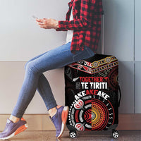 Aotearoa and Australia Indigenous Luggage Cover Stand Together For Te Tiriti LT7 - Polynesian Pride