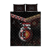 Aotearoa and Australia Indigenous Quilt Bed Set Stand Together For Te Tiriti LT7 - Polynesian Pride