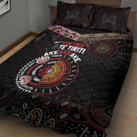 Aotearoa and Australia Indigenous Quilt Bed Set Stand Together For Te Tiriti LT7 - Polynesian Pride
