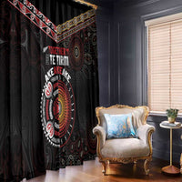 Aotearoa and Australia Indigenous Window Curtain Stand Together For Te Tiriti LT7 - Polynesian Pride