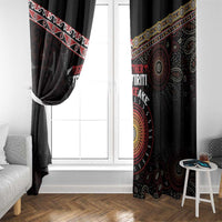 Aotearoa and Australia Indigenous Window Curtain Stand Together For Te Tiriti LT7 - Polynesian Pride