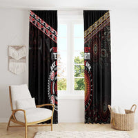 Aotearoa and Australia Indigenous Window Curtain Stand Together For Te Tiriti LT7 - Polynesian Pride