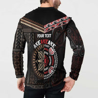 Aotearoa and Samoa Together For Te Tiriti Button Sweatshirt Kowhaiwhai Mix Siapo LT7 - Polynesian Pride
