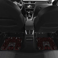 Aotearoa and Samoa Together For Te Tiriti Car Mats Kowhaiwhai Mix Siapo LT7 Set 2pcs - Back Black - Polynesian Pride