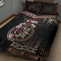 Aotearoa and Samoa Together For Te Tiriti Quilt Bed Set Kowhaiwhai Mix Siapo LT7 - Polynesian Pride