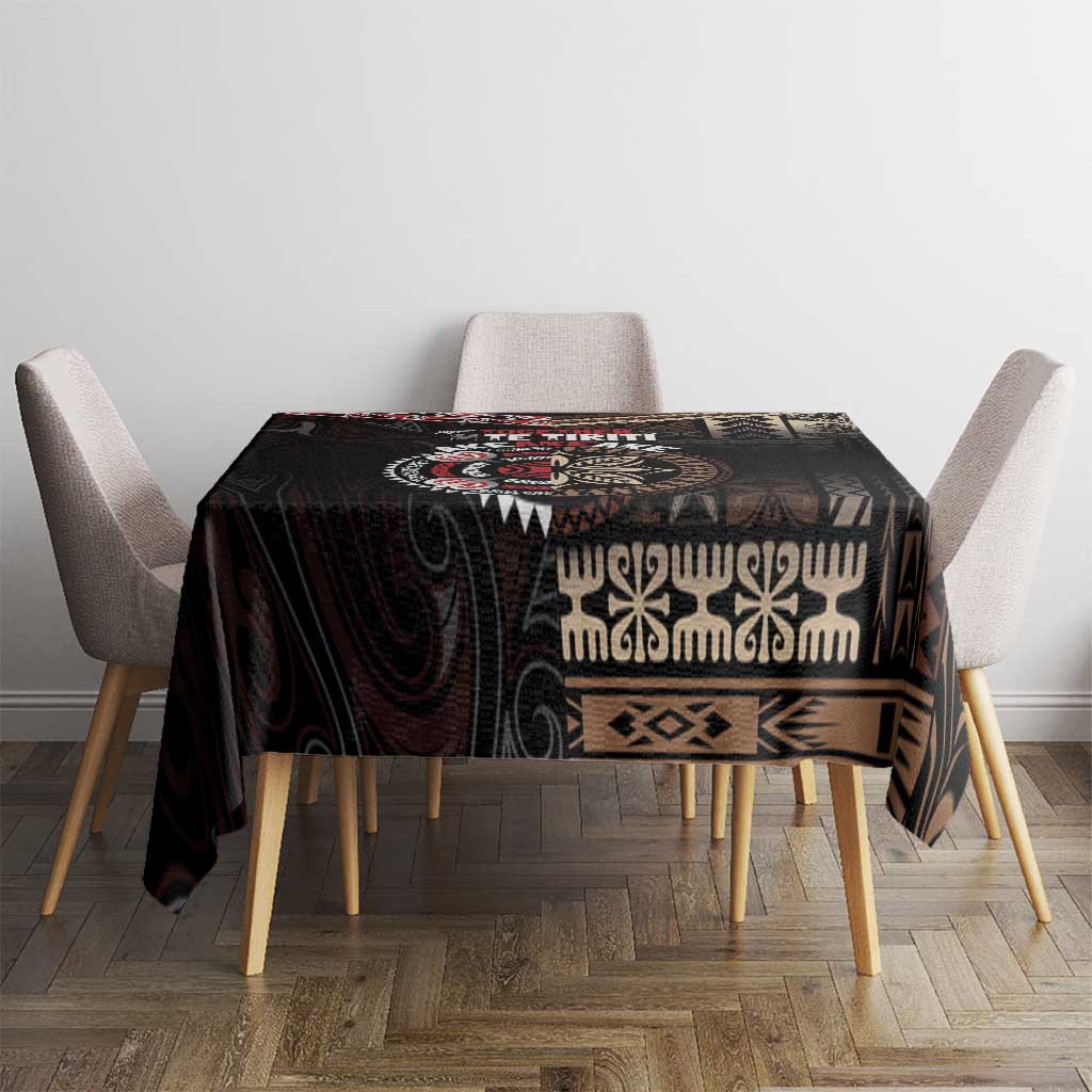 Aotearoa and Samoa Together For Te Tiriti Tablecloth Kowhaiwhai Mix Siapo LT7 - Polynesian Pride