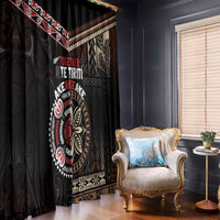 Aotearoa and Samoa Together For Te Tiriti Window Curtain Kowhaiwhai Mix Siapo LT7 - Polynesian Pride