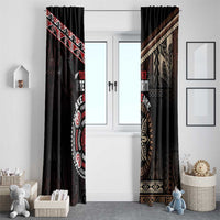Aotearoa and Samoa Together For Te Tiriti Window Curtain Kowhaiwhai Mix Siapo LT7 - Polynesian Pride