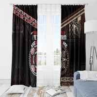 Aotearoa and Samoa Together For Te Tiriti Window Curtain Kowhaiwhai Mix Siapo LT7 - Polynesian Pride