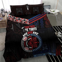 Aotearoa and Samoa Together For Te Tiriti Bedding Set Kowhaiwhai Mix Siapo - Flag Color LT7 - Polynesian Pride