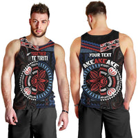 Aotearoa and Samoa Together For Te Tiriti Men Tank Top Kowhaiwhai Mix Siapo - Flag Color LT7 - Polynesian Pride