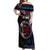 Aotearoa and Samoa Together For Te Tiriti Off Shoulder Maxi Dress Kowhaiwhai Mix Siapo - Flag Color